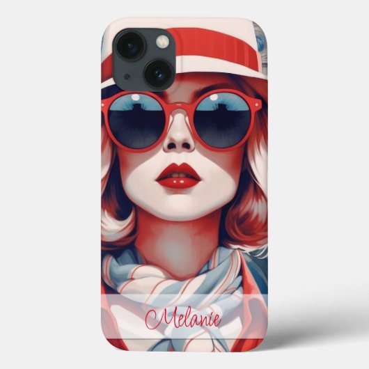 Mooie Parijse vrouw personaliseren Case-Mate iPhone Case (Achterkant)