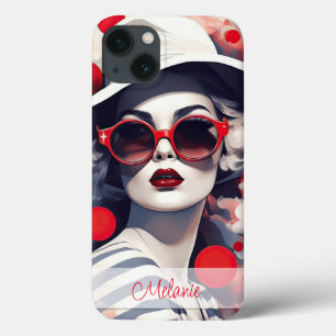 Mooie Parijse vrouw personaliseren Case-Mate iPhone Case