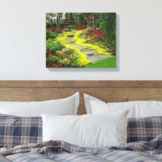 Mooie Park Bloemen Foto Canvas Afdruk (Insitu (Slaapkamer))