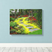 Mooie Park Bloemen Foto Canvas Afdruk (Insitu (Houten vloer))