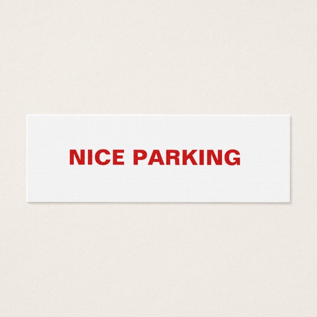 MOOIE PARKEERPLAATS MINI VISITEKAARTJES (Voorkant)