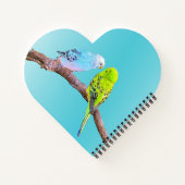 Mooie parkietkoppel - op maat notitieboek (Achterkant)