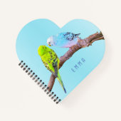 Mooie parkietkoppel - op maat notitieboek (Voorkant)