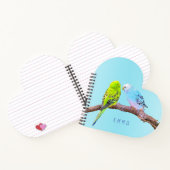 Mooie parkietkoppel - op maat notitieboek (Binnen)