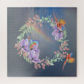 Mooie Parrots Flowers Berries & Rainbow Legpuzzel (Horizontaal)