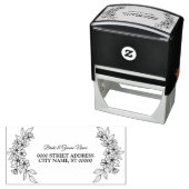 Mooie partij Bloemen Lijst Elegant Adres Zelfinktende Stempel (In situ)