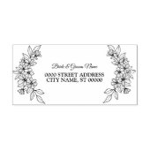 Mooie partij Bloemen Lijst Elegant Adres Zelfinktende Stempel (Design)