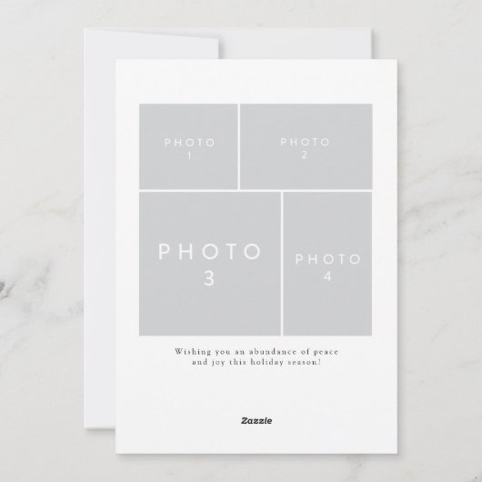 Mooie Pas getrouwd ovale overlay vakantiefoto Feestdagenkaart (Achterkant)