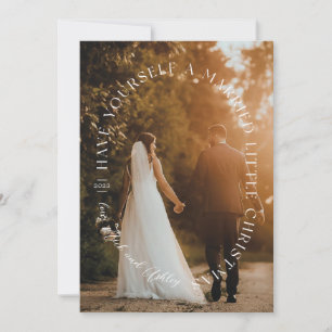 Mooie Pas getrouwd ovale overlay vakantiefoto Feestdagenkaart