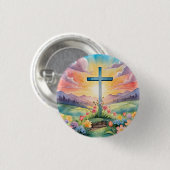 Mooie Pasen Aquarel Kunst Ronde Button 3,2 Cm (Voorkant /achterkant)