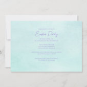 Mooie Pasen Bunny Custom Pastel Party Kaart (Achterkant)