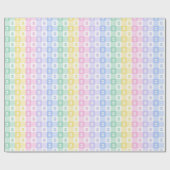 Mooie Pasen Eier Pastel Geruite Inpakpapier (Vlak)