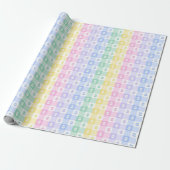 Mooie Pasen Eier Pastel Geruite Inpakpapier (Uitgerold)