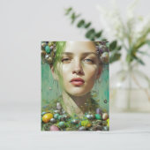 Mooie Pasen godin Briefkaart (Staand voorkant)