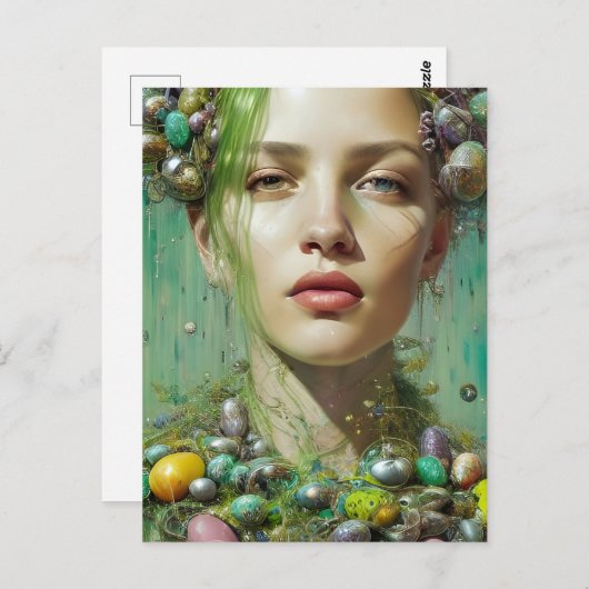 Mooie Pasen godin Briefkaart (Voorkant / Achterkant)