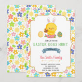 Mooie pasen kip feest uitnodiging (Voorkant / Achterkant)