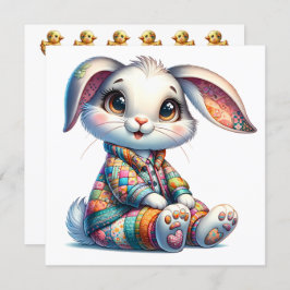 Mooie Pasen Konijn Thema Uitnodiging