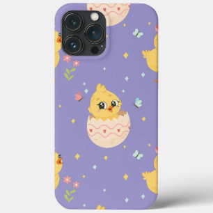 Mooie Pasen Kuiken met Roze Strik Naadloos Patroon Case-Mate iPhone Case