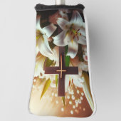 Mooie Pasen lelie kruis Golfheadcover (Draai 90)