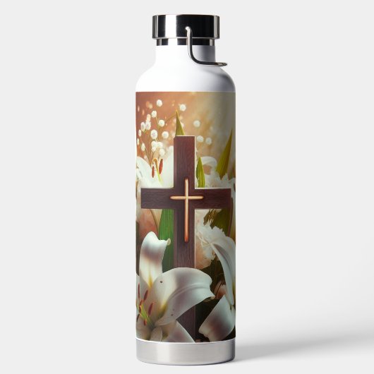 Mooie Pasen lelie kruis Waterfles (Links)