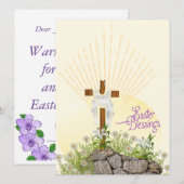 Mooie Pasen Zegeningen Feestdagenkaart (Voorkant / Achterkant)