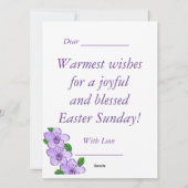 Mooie Pasen Zegeningen Feestdagenkaart (Achterkant)