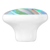 Mooie pasteelkleuren fractal Ceramic Knob Keramische Knop (Zijkant)