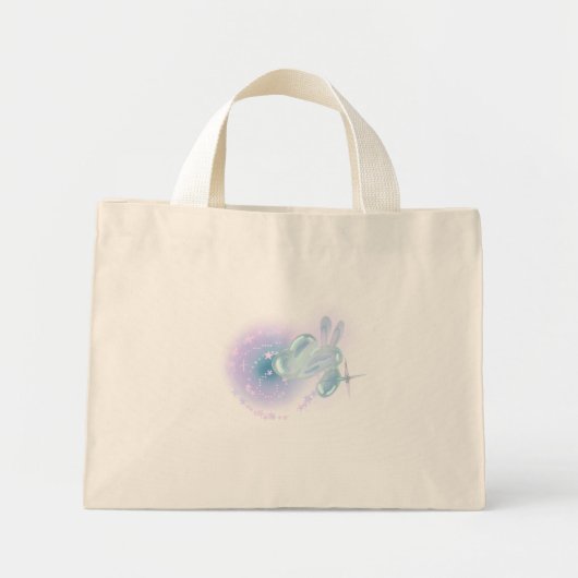 Mooie pastel ballon konijn canvas tas (Voorkant)