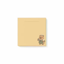 Mooie Pastel Barista Capybara Post-it Notities