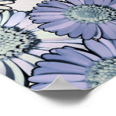 Mooie Pastel Blauwe Madeliefjes Baby Jongensnaam F Poster (Hoek)