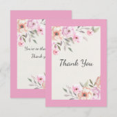 Mooie Pastel Bloemblaadjes Bedankkaart (Voorkant / Achterkant)
