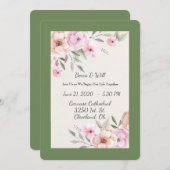 Mooie Pastel Bloemblaadjes Kaart (Voorkant / Achterkant)