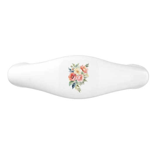 Mooie Pastel Bloemen Keramische Ladegreep (Voorkant)
