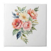 Mooie Pastel Bloemen Tegeltje (Voorkant)