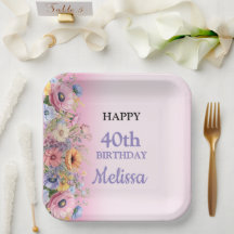Mooie Pastel Bloemen Verjaardagsfeestje