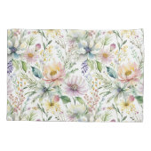 Mooie pastel bloemenpatroon kussensloop (Achterkant)