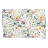 Mooie pastel bloemenpatroon kussensloop (Voorkant)