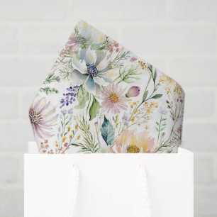 Mooie pastel bloemenpatroon tissuepapier
