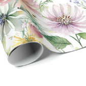 Mooie pastel bloemenprint cadeaupapier (Rol Hoek)