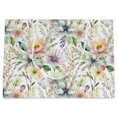 Mooie pastel bloemenprint groot cadeauzakje (Voorkant)