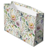Mooie pastel bloemenprint groot cadeauzakje (Achterkant Gekanteld)