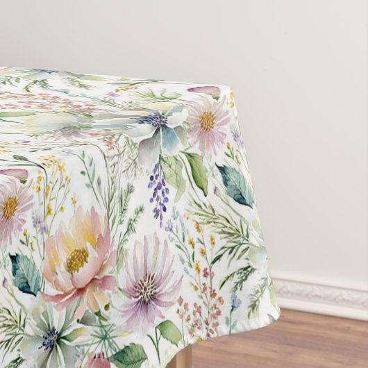 Mooie pastel bloemenprint tafelkleed (Voorbeeld)