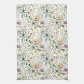 Mooie pastel bloemenprint theedoek (Verticaal)