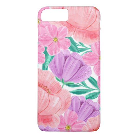 Mooie pastel bloemenWaterverf Case-Mate iPhone Case (Achterkant)