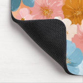 Mooie Pastel Bloemmotief Muismat (Hoek)