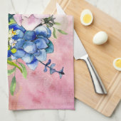 Mooie pastel bloemstuk indeling keukenhanddoek (Quarter Fold)