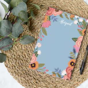 Mooie Pastel Boho Flowers - Aangepaste naam Post-it® Notes