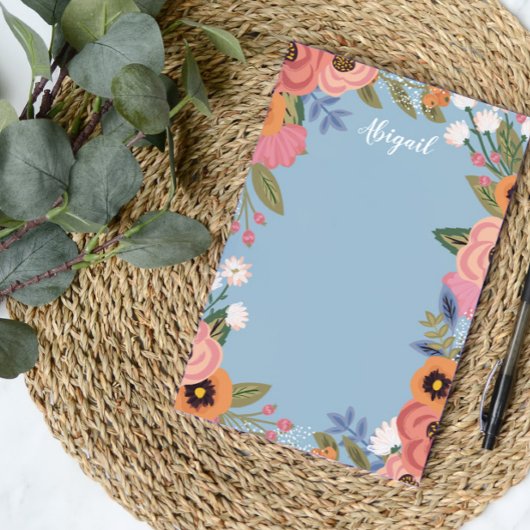 Mooie Pastel Boho Flowers - Aangepaste naam Post-it® Notes