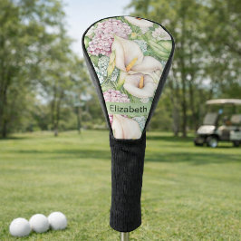 Mooie Pastel Calla Lelie Gepersonaliseerd Golfheadcover