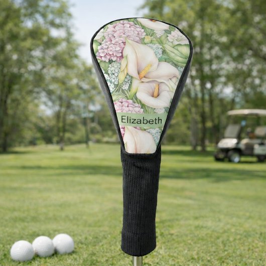 Mooie Pastel Calla Lelie Gepersonaliseerd Golfheadcover